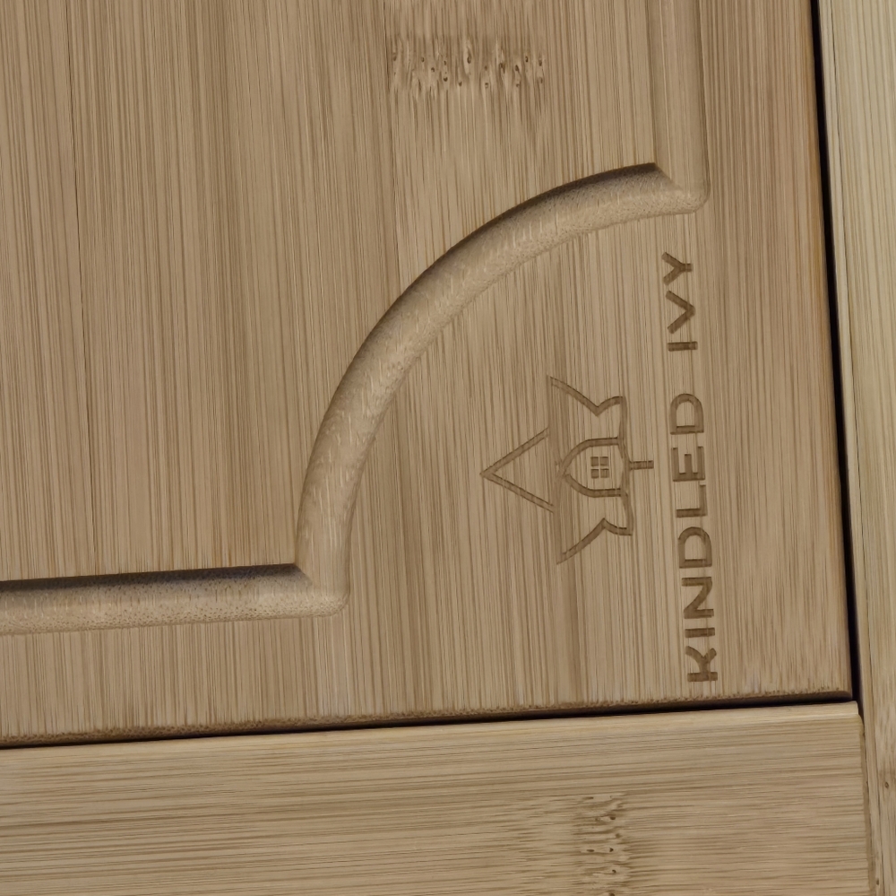 Kindled Ivy Bamboo Cutting Board New In Box